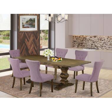 Lark Manor Privett Removable Leaf Solid Wood Dining Set Reviews